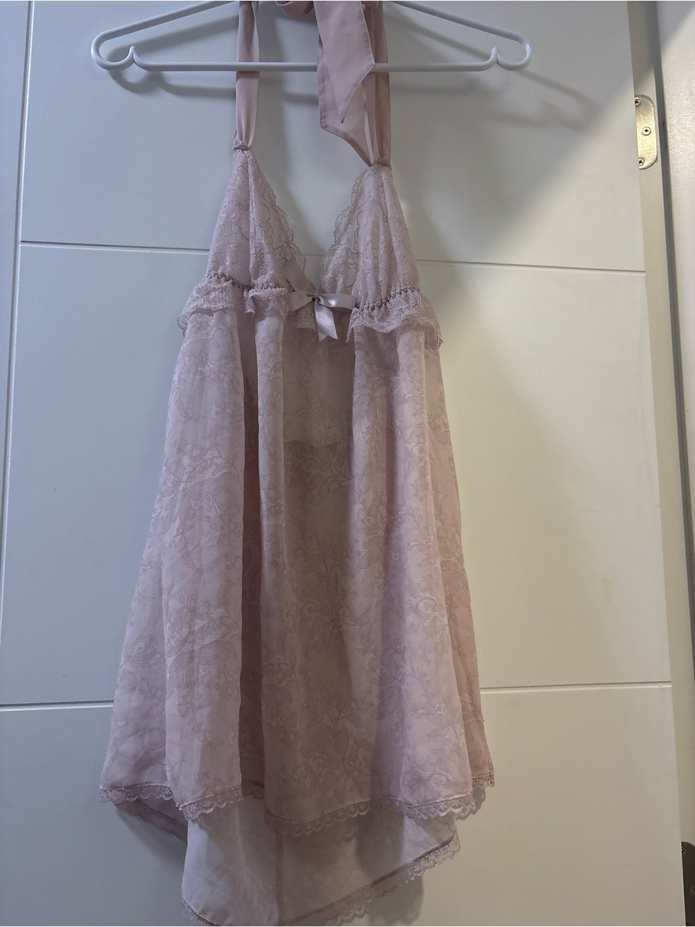 La SENZA Dusty Rose Lace Halter Nightdress